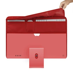 Apple 2021 iMac용 PU 가죽 모니터 먼지 커버, 컴퓨터 보호 슬리브, 올인원 PC 보관 정리, 24 인치, 21, 27