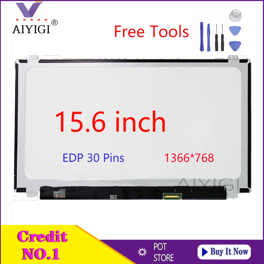 

15.6 Inch Laptop LCD LED Screen LP156WH3 TP C1 Display HD 1366X768 EDP 30 Pins Matrix Panel Replacement New