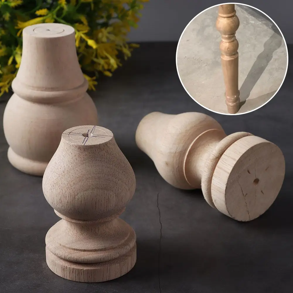 Multi Styles Decoration Crafts Accessories Home Decor Vintage Wood Carved Cabinet Seat Feets Furniture Foot Legs