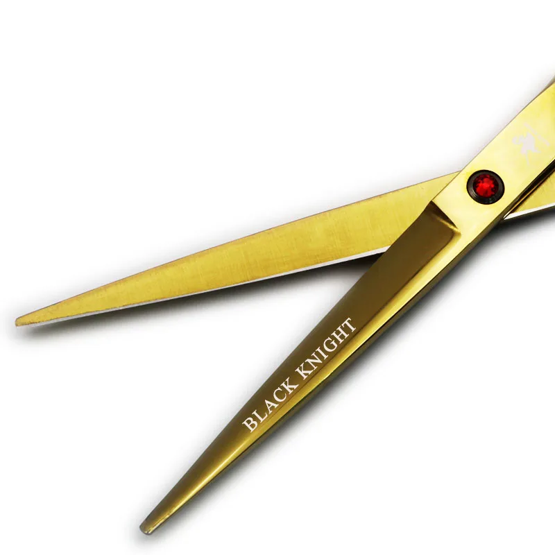 BLACK KNIGHT Professional Hairdressing Scissors 7 Inch Cutting Barber Shears Pet Scissors Golden Style