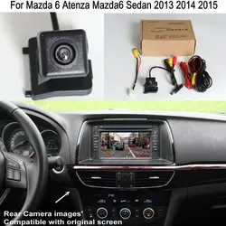 Cámara de marcha atrás trasera para coche, Cable adaptador RCA Compatible con pantalla de Monitor OEM, para Mazda 6, Atenza, Mazda6, Sedan 2013, 2014, 2015