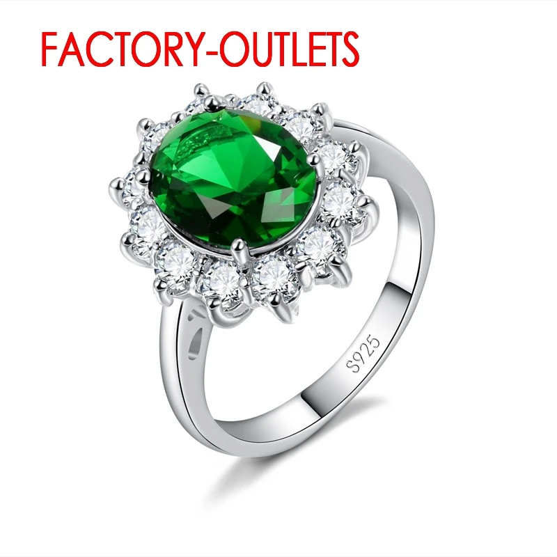 925 Silver Needle Ring Trendy Fashion Jewelry Austrian Cubic Zirconia Prong Setting Women Girls Party Engagement Wholesale