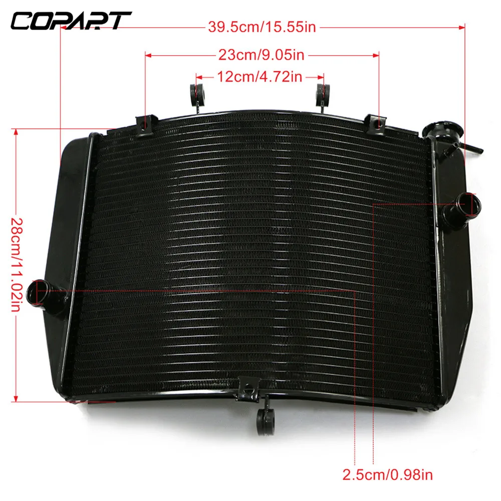 For KAWASAKI ZX-6R ZX6R ZX 6R Z X 6 R 2009-2012 Motorcycle CNC Aluminium Radiator Coolant Cooling Water Tank Cooler  Protector