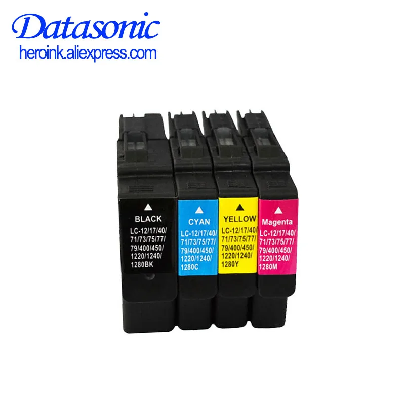 Datasonic 8pcs Ink cartridge For brother LC12 LC17 LC71 LC40 LC73 LC75 LC77 LC79 LC400 LC450 LC1220 LC1240 LC1280 MFC-J6910CDW P