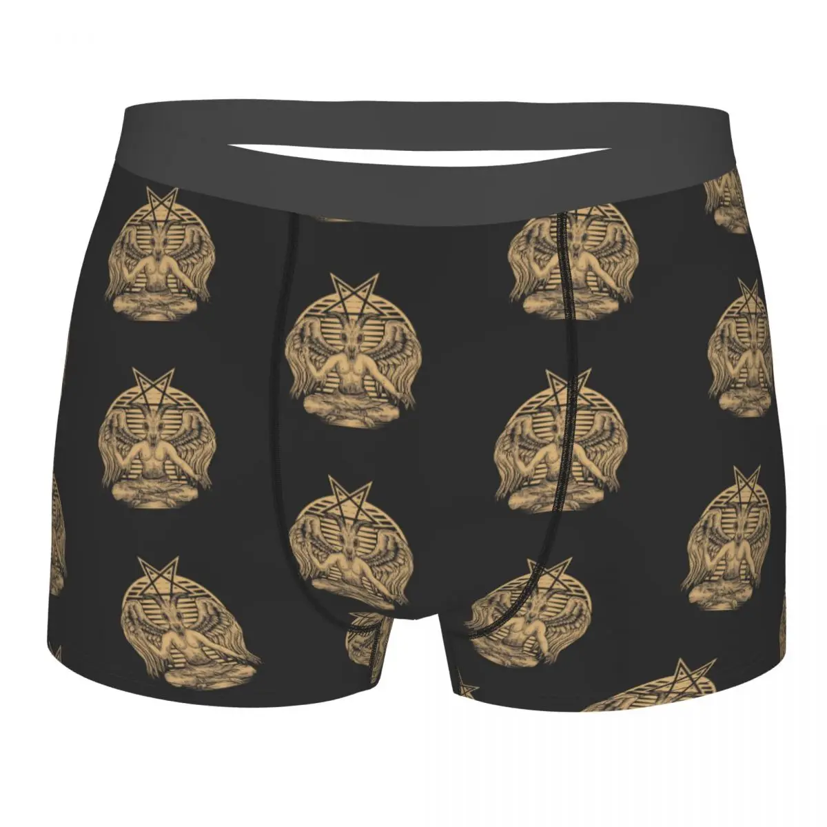 

Baphomet Satanic Underpants Breathbale Panties Male Underwear Print Shorts Boxer Briefs