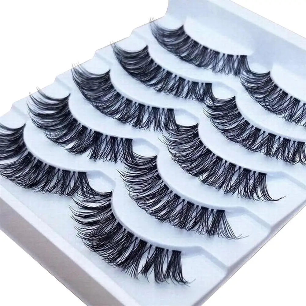 5 Pairs Makeup Eyelashes women Handmade Natural Long Volume False Eyelashes Lashes Extensions