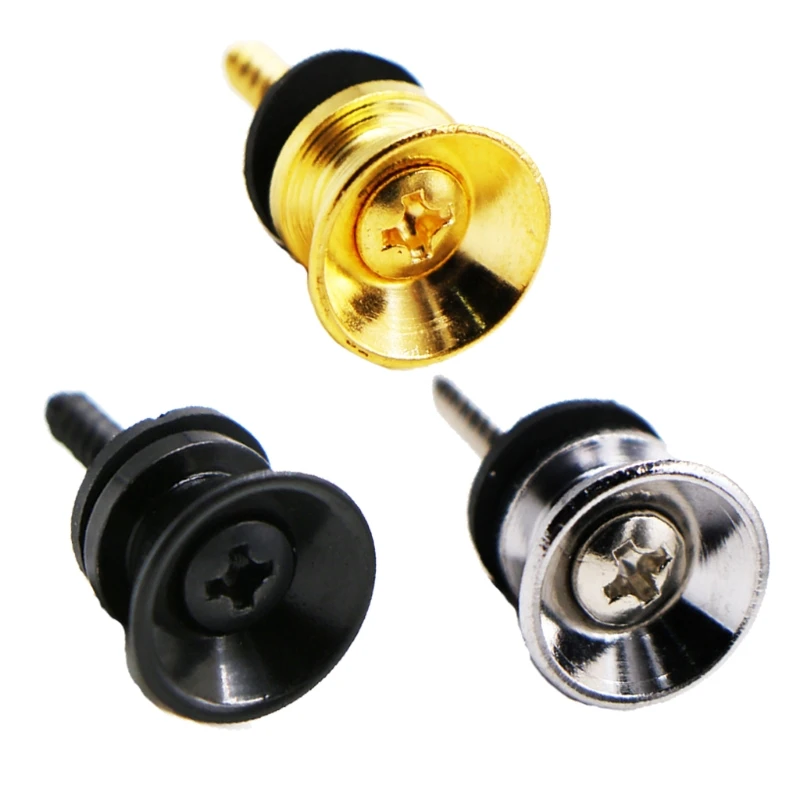 Professional Guitar Strap Locks End Pins Tail Lock Button Pegs Lock Button Bolts Metal End Locking Parts