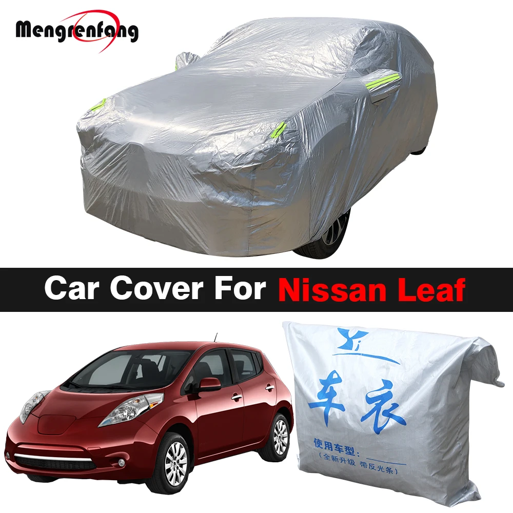 

Full Car Cover For Nissan Leaf Outdoor Auto Anti-UV Sun Shade Rain Snow Dust Protection Cover Windproof