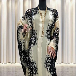 Muslim Sets Dress Wave Print Robe Gowns Lady Party European Clothes American Clothing Abaya Dubai Maxi African Design Loose