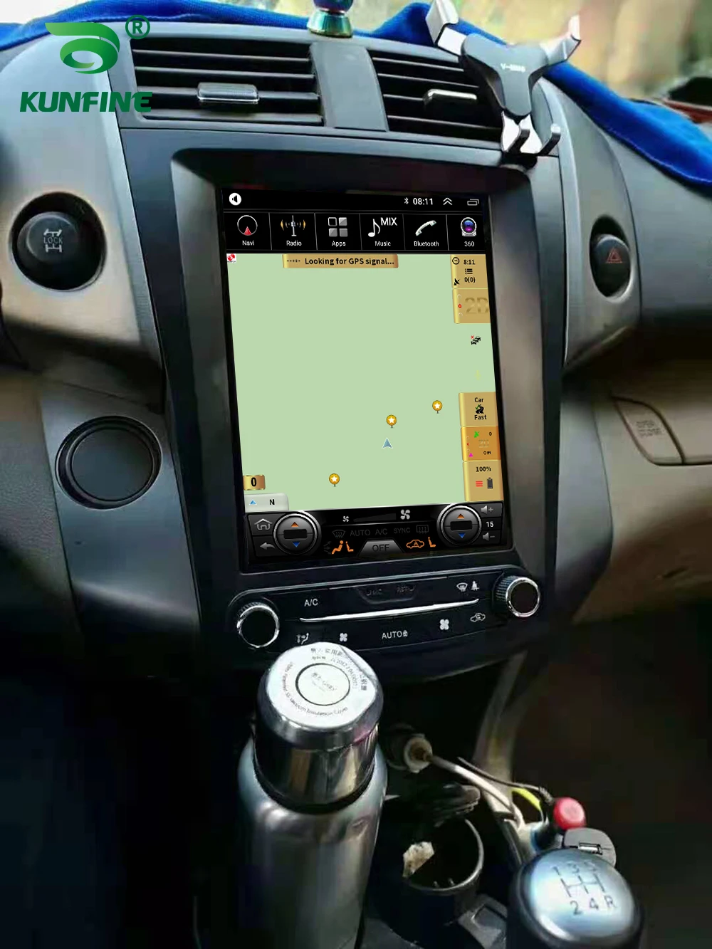 Tesla Screen Octa Core 4GB RAM 64GB ROM Android 10.0 Car DVD GPS Player Deckless Car Stereo For Toyota RAV4 2008-2012 AC  Radio