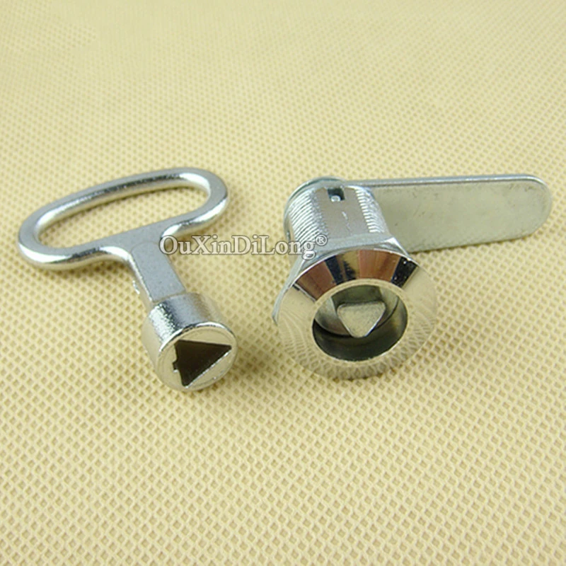 Brand New 10PCS Tubular Cam Locks Triangle Electrical Box Lock Camper Drawer Cabinet Toolbox Locks Industrial Door Locks