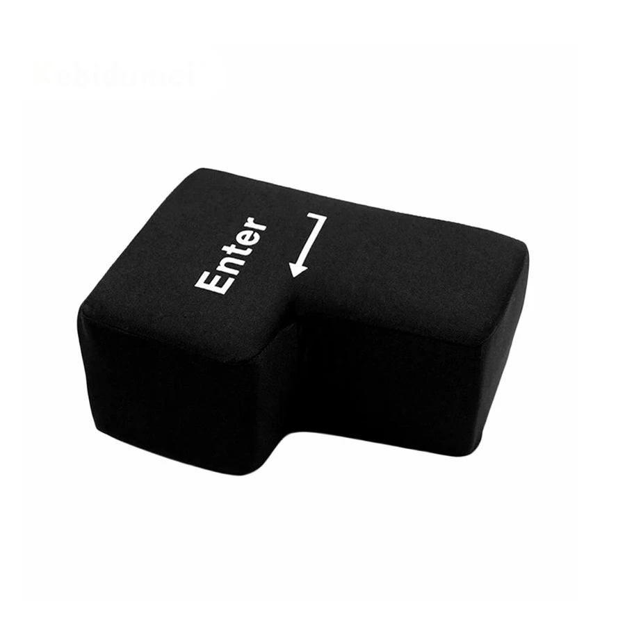 Big USB Enter Key Anti Stress Button USB Pillow Supersized Unbreakable Office Home Computer Laptop Novelty Vent Toys for Fun