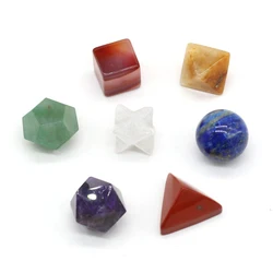 Cristal Natural Merkaba Pedra, Wiccan, Cura Reiki, Chakra Gem Estátua, Jóias DIY, Decoração para casa, Colete Presentes, 7Pcs, Novo