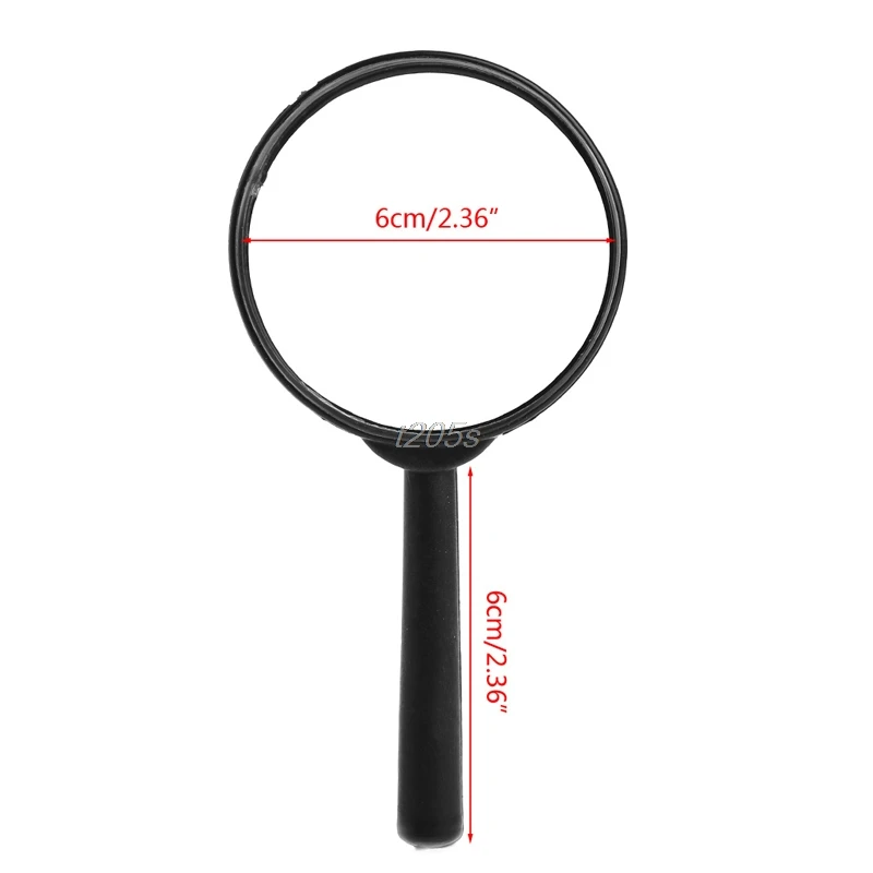 Magnifier 60mm Hand Held 5X Magnifying Loupe Reading Glass Lens T18 Drop ship