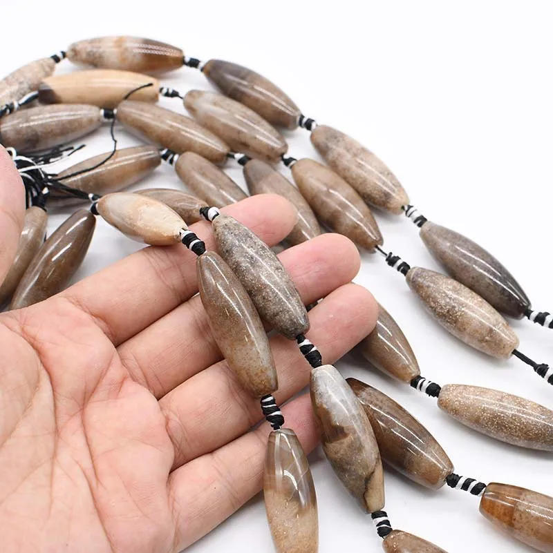 1 strands/lot Natural Oval  Brown Agate  Loose Beads For DIY Bracelet Necklace Jewelry Making Strand 15\