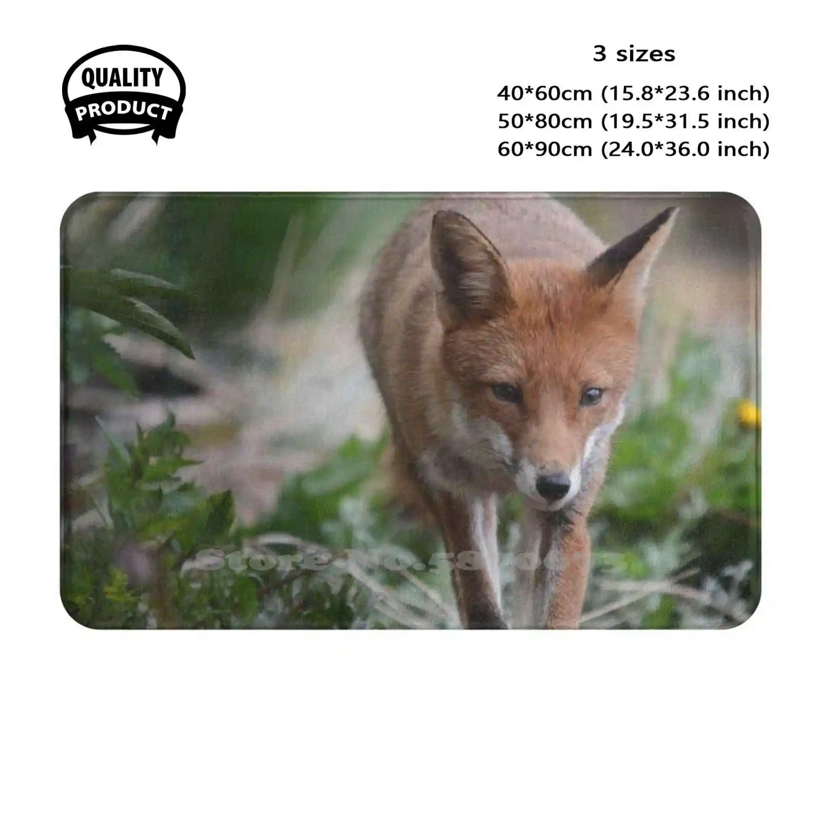 Felicity The Fox Soft Cushion Home Carpet Door Mat Car Rug Fox Cub Vixen Countryside Scotland Animal Wildlife