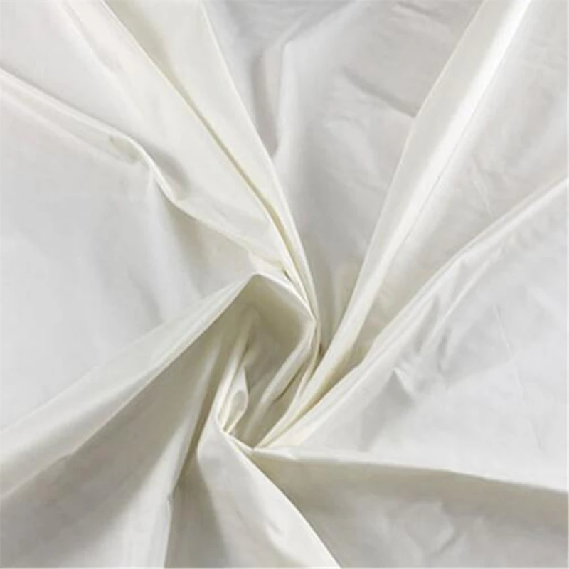 Stiff 100% Silk Fabric Taffeta Waterproof Dyed Solid Color for Clothing Garment Fabric