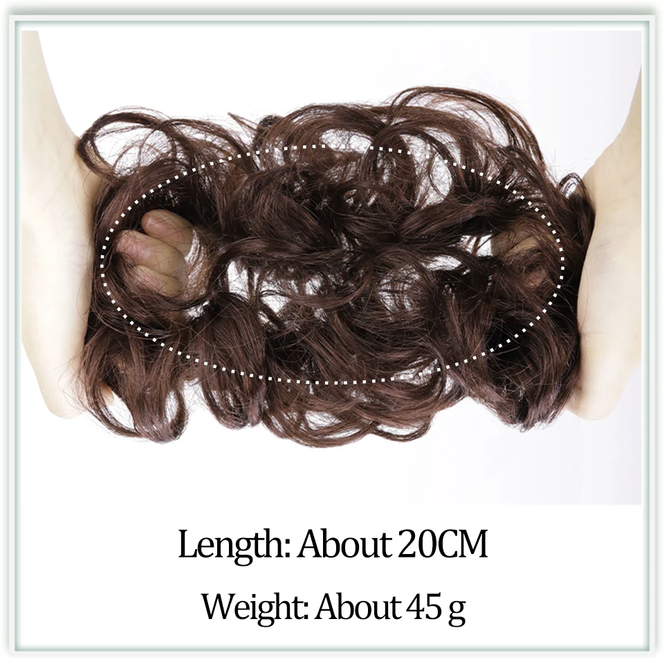 SHANGKE Synthetic Messy Chignon Scrunchies Elastic Band Hair Bun Straight Updo Hairpiece High Temperture Fiber Natural Fake Hair