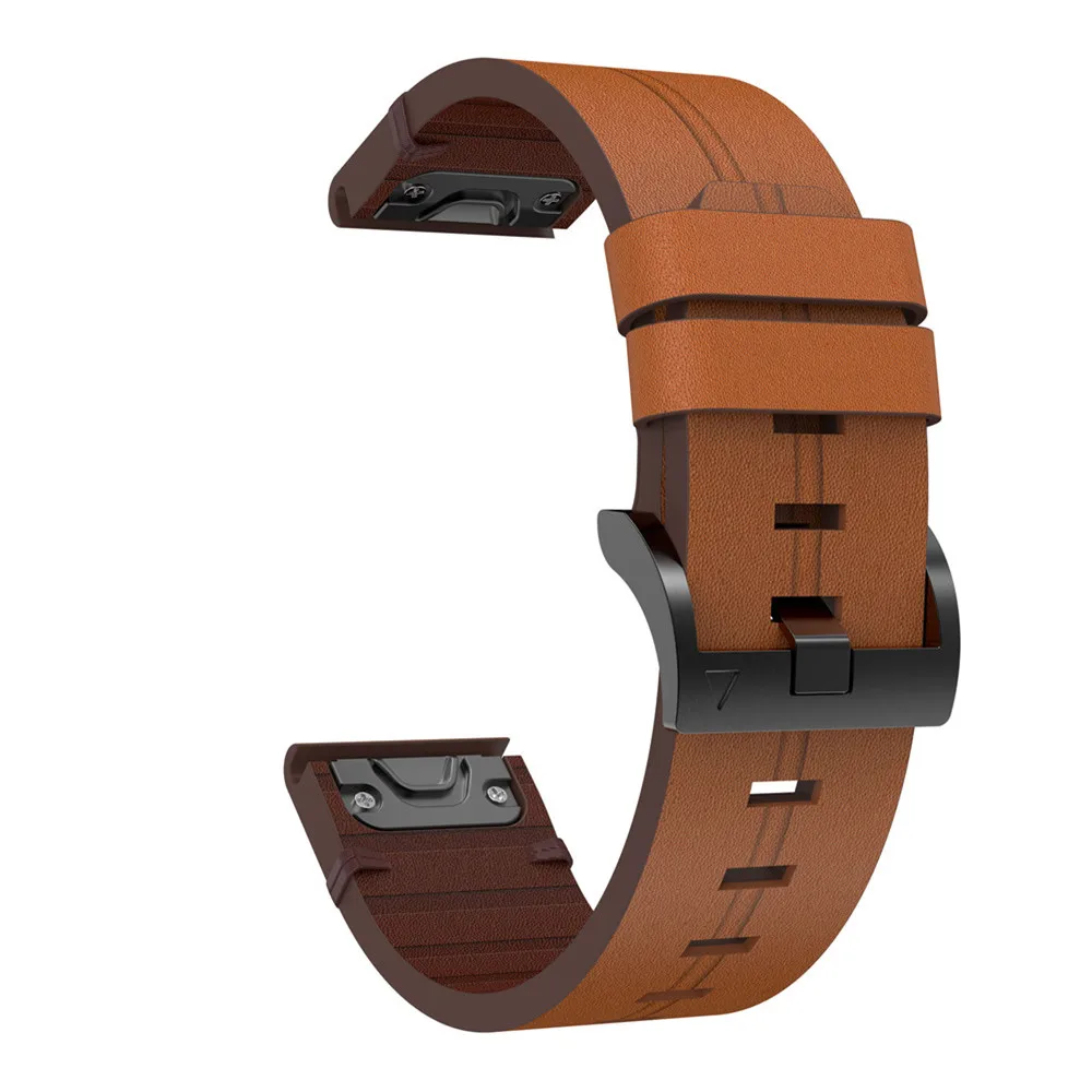 22mm 26mm Leather Strap For Garmin Fenix 6/6X Pro 5/5X Plus Quick Release Watchband for Garmin EPIX Fenix 7 7X Smart Watch Band