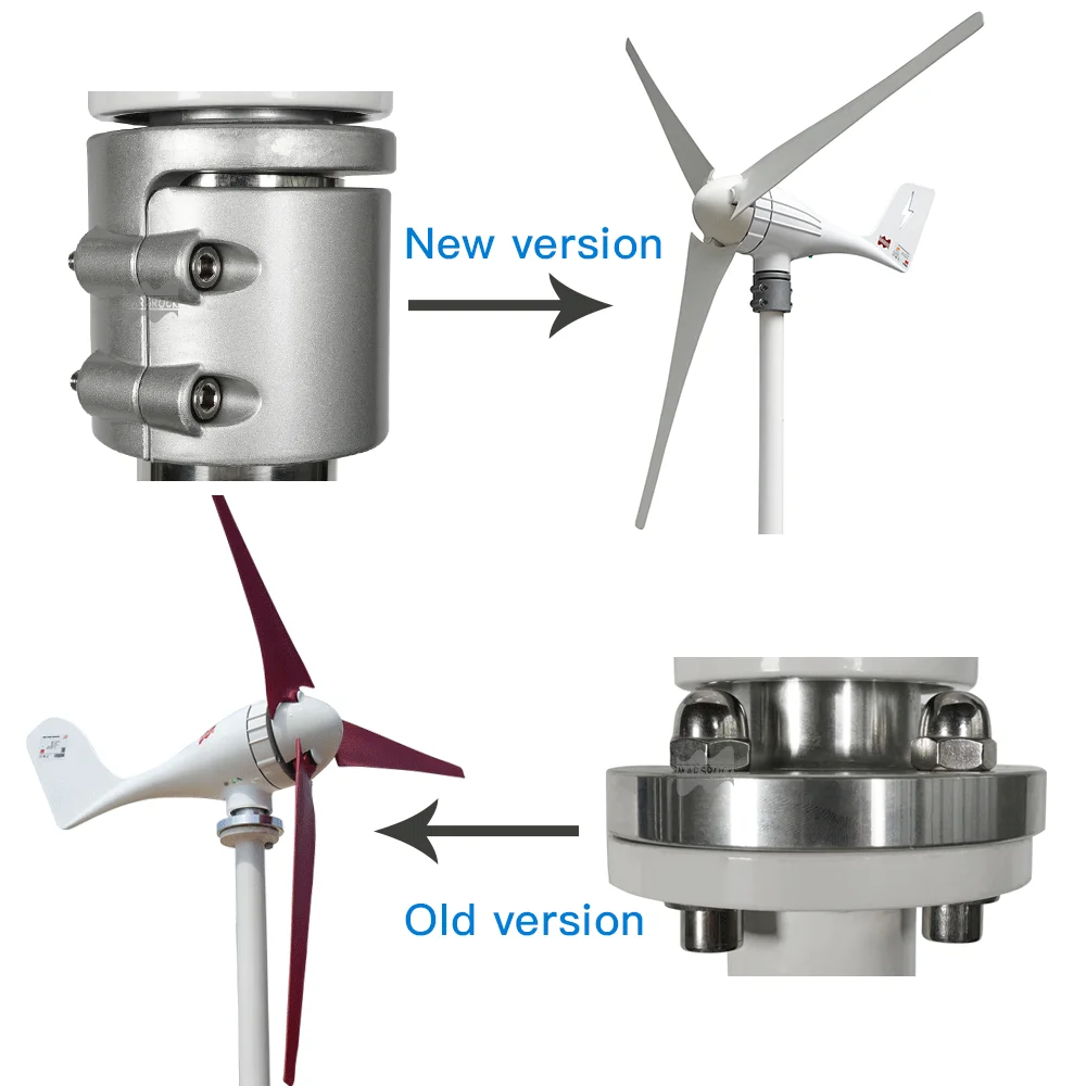 High Efficient 600W Wind Turbine Generator 12V 24V Home Small Windmill With LED Indicate Light Free MPPT Charge Controller