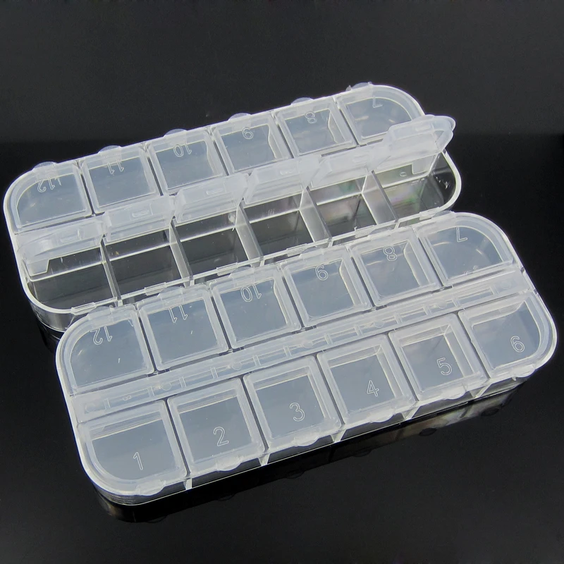 10 Sizes Plastic Storage Boxes Compartment Container For Home Jewelry Sewing Accessories Tools Rectangle Box Case