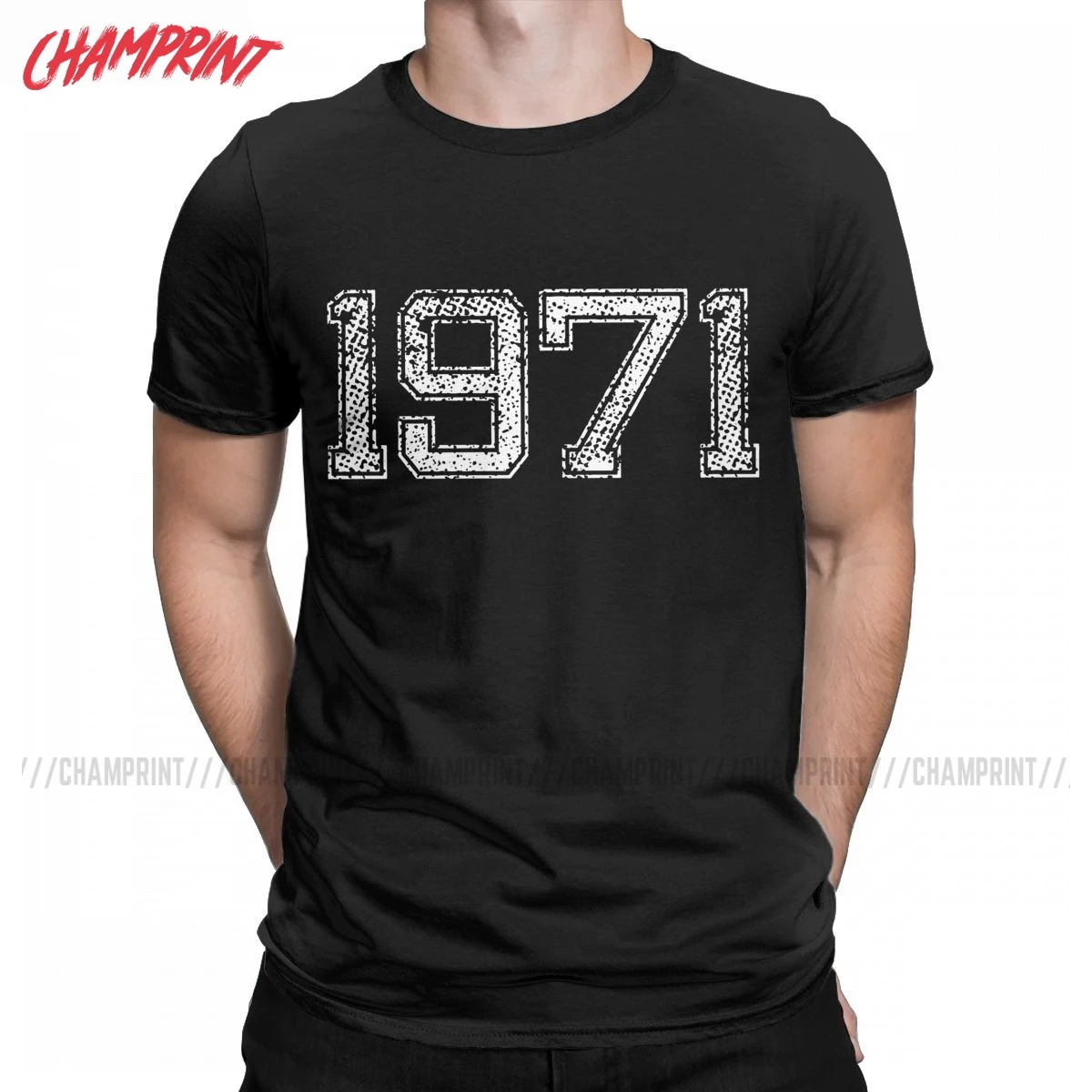 Vintage Retro 1971 50th Birthday Men T Shirts Fashion Tee Shirt Short Sleeve Round Neck T-Shirts Pure Cotton New Arrival Clothes