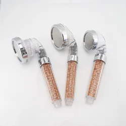 3 Modes Bath Shower Adjustable Jetting Shower Head High Pressure Saving Water Bathroom Anion Filter Shower SPA Nozzle