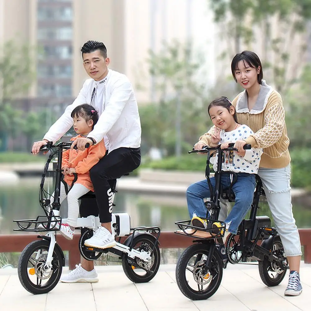 Electric Car Child Seat High Quality Folding Removed Safe Comfortable Bicycle Front Mounted Seat Carrier With Handrail For Kids