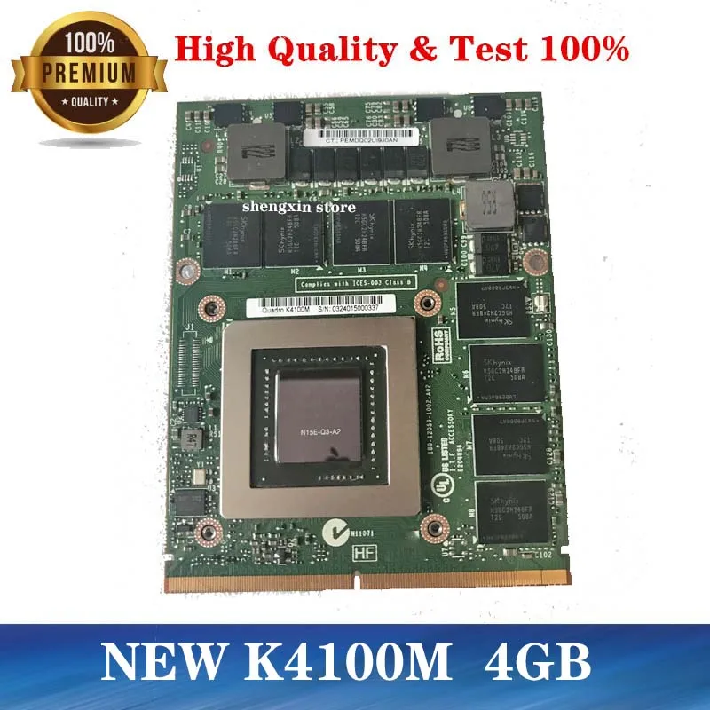 

Original K4100M K 4100M 4G N15E-Q3-A2 VGA Graphic Card For DELL M6700 M6800 HP 8770W ZBOOK15 G1 G2 Test 100%