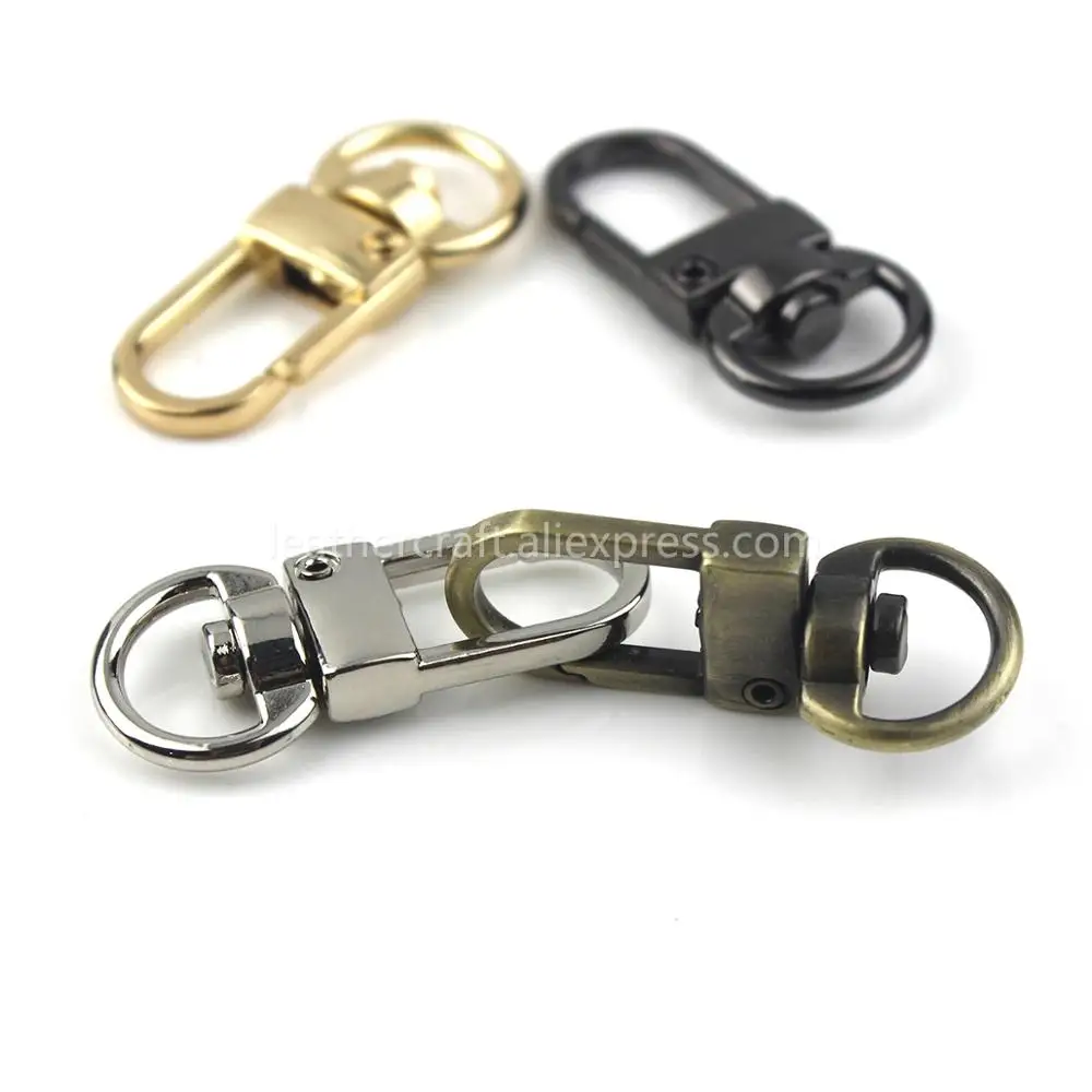 Metal Swivel Eye Snap Hook Trigger Lobster Clasps Clips for Leather Craft Bag Strap Belt Webbing Keychain