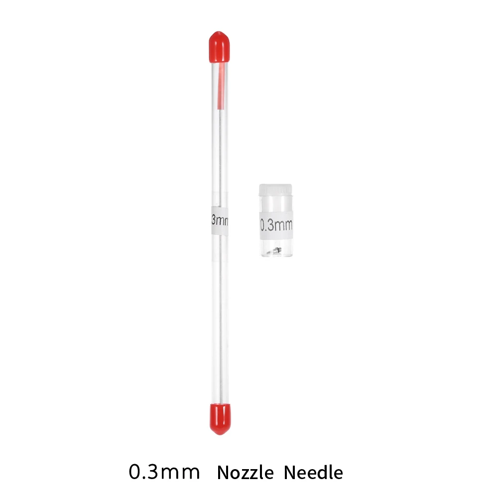 Boquilla de aguja para aerógrafo, accesorios útiles para pintura corporal, herramientas de pulverización, 3 piezas, 0,2/0,3/0,5mm