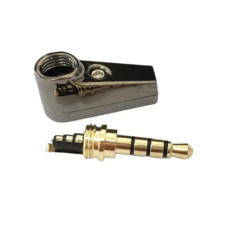 3.5mm Stereo Welding Connector L Type Right Angle Headset Plug Solder Terminal