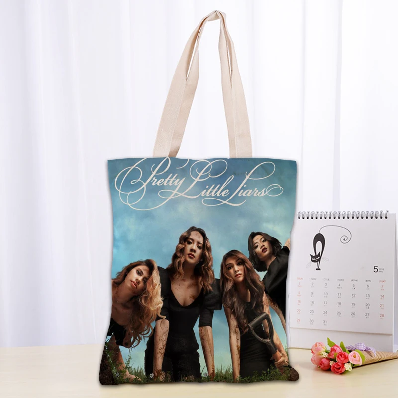 Pretty Little Liars Tote Bag Foldable Shopping Bag Reusable Eco Large Unisex Canvas Fabric Shoulder Bags Tote Grocery Pouch