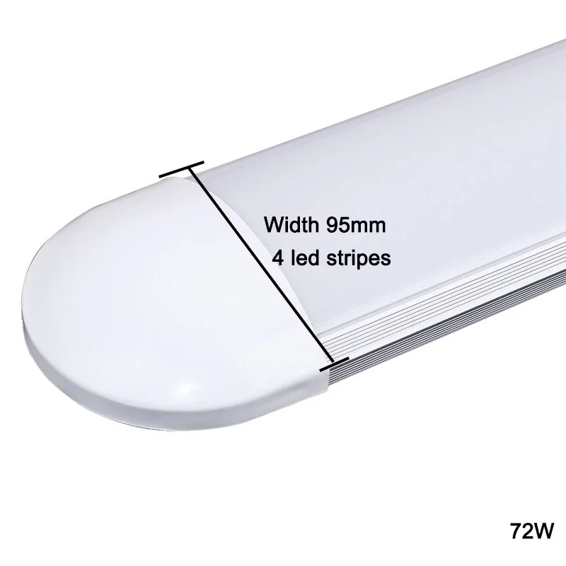 New style.4ft 1200mm Led Tube Light 72W Led Light Energy Saving Round Cap 4 led strips AC85-265V Replace Fluorescent Tube Lamp