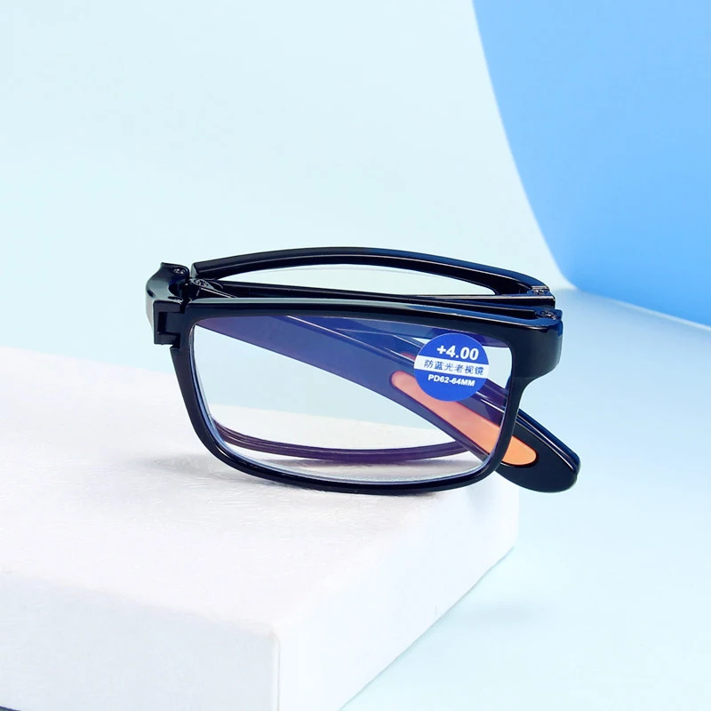 Hot Fashion Design anti blue light Reading Glasses Men Women Folding Small Glasses Frame Black Glasses Presbyopic glasses