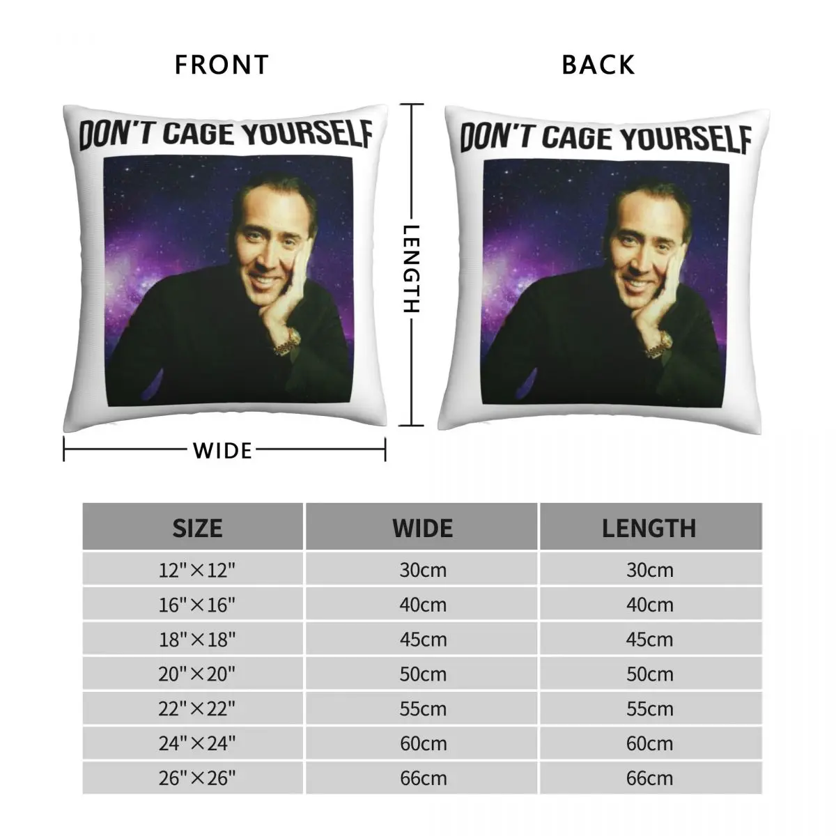 Nicolas Cage Immortality Pillowcase Polyester Linen Velvet Creative Zip Decor Room Cushion Cover