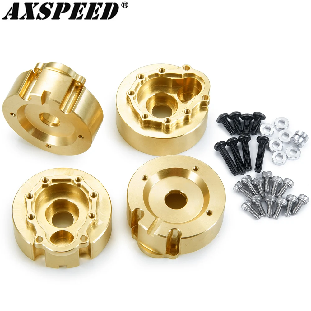 AXSPEED TRX4 Snow Track Wheels Tires Conversion Kit Brass Counterweight for 1/10 RC Rock Crawler Car TRX-4 Upgrade Parts