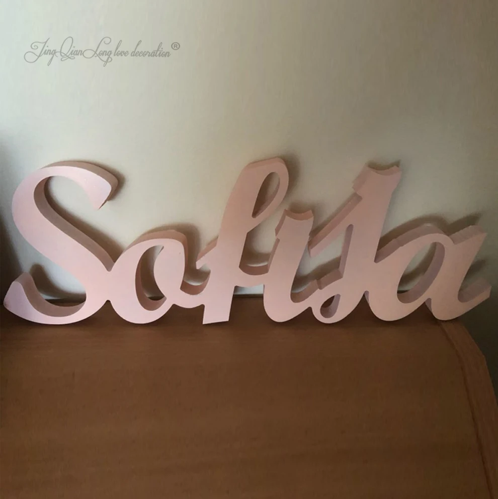 Personalized Baby Name Plaque, Wall Hanging, Wooden Wall Art, above a Bed Custom Children\'s Name