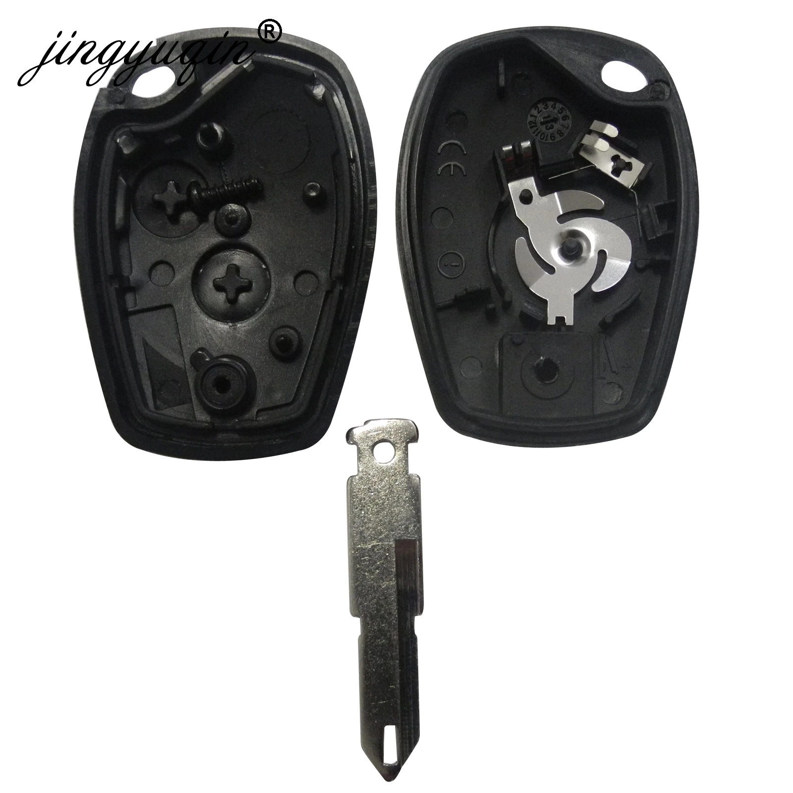 Jingyuqin 2/3 Buttons Remote Car Key Fob Shell For Renault Megane Modus Clio Logan Sandero Duster Nissan VAC102 Ne72 VA2 Blade