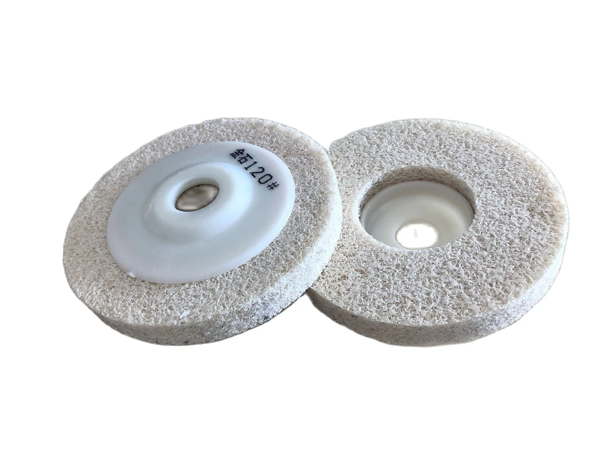 

4 Inch 100mm White Sanding Sponge Foam Fiber Nylon Polishing Wheel For Ceramic Tile Granite Marble Stone Grinding And Cleaning