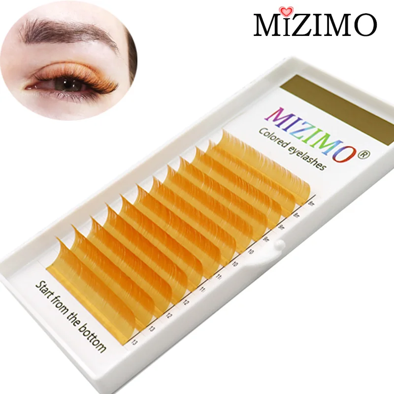 MIZIMO Mixed Length 8-13mm, Color Single Grafted False Eyelashes, Natural Softness and Extension, Makeup Tools