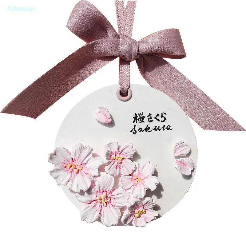 Flower Silicone Mold Cherry Blossoms Flower Aromatherapy Decorative Flower Car Aroma Plaster Mould DIY Handmade Gifts