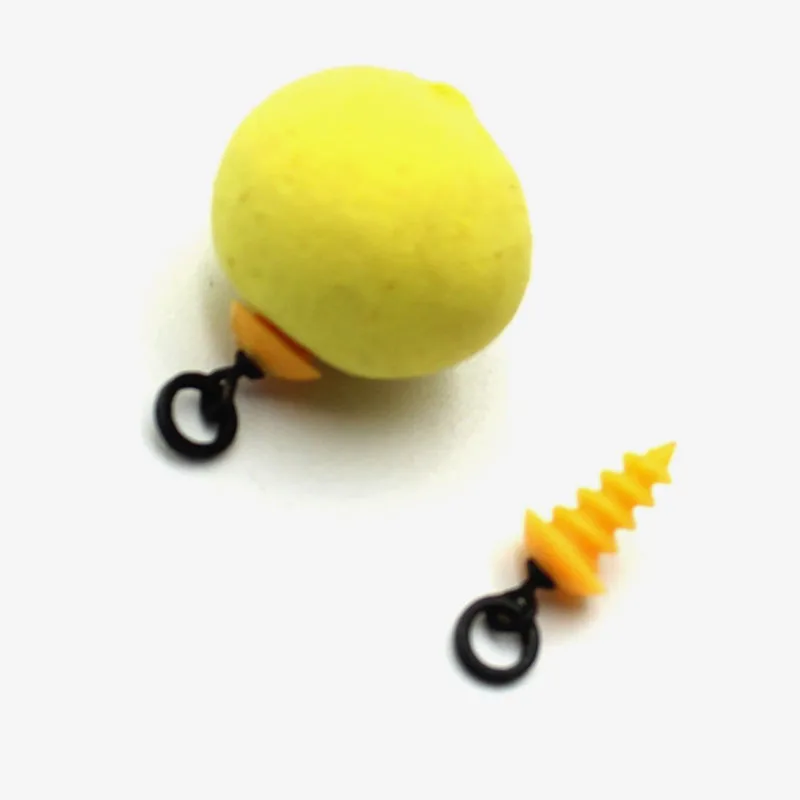 

20pcs Carp Fishing Accessories 360° Plastic Bait Screw With Mirco Swivel Plastic Bait Screw for Ronnie D rigs Spinner Swivel