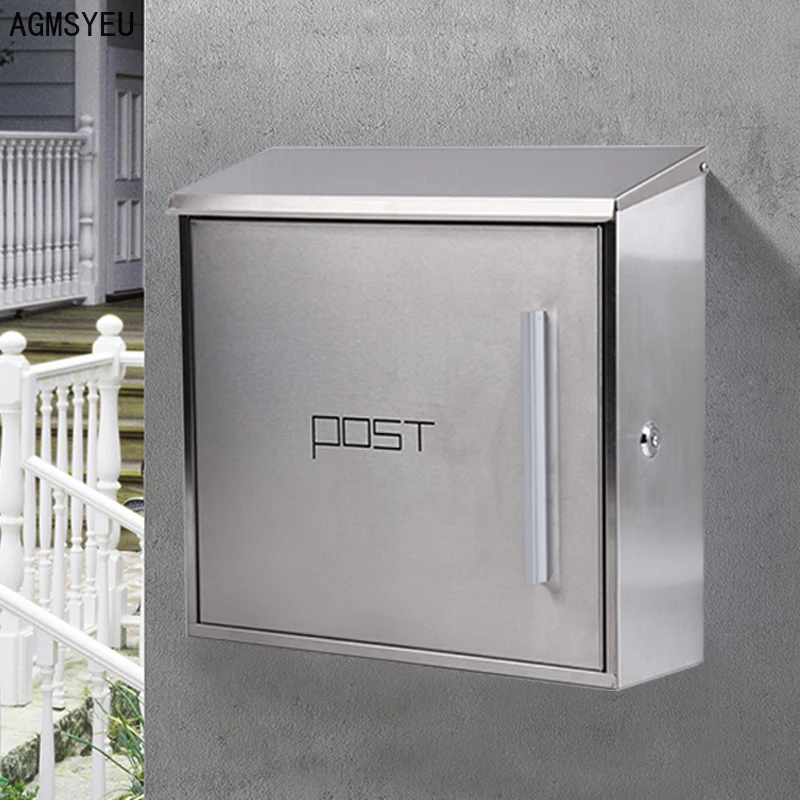 AGMSYEU Outdoor Community Mailbox Wall-mounted Villa Mailbox Complaint Reporting Suggestion Box with Lock Rainproof Mailing Box