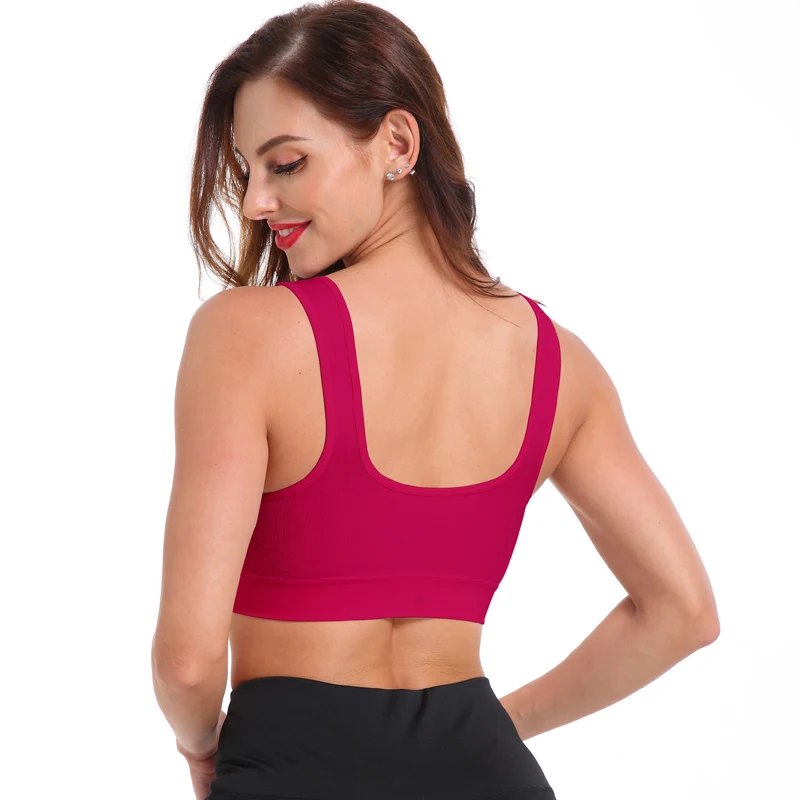 Women Sport Bras Yoga Shirt Fitness Running Vest Underwear Padded Bra Crop Sports Workout Top Wireless Push Up Brassiere