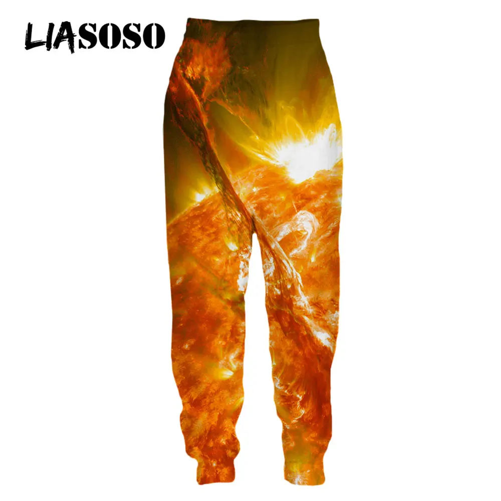 

LIASOSO 3D Hot Universe Print Jogging Light Men Women Breathable Clothing Trendy Oversized Sweatpants Streetwear Athletic Pant