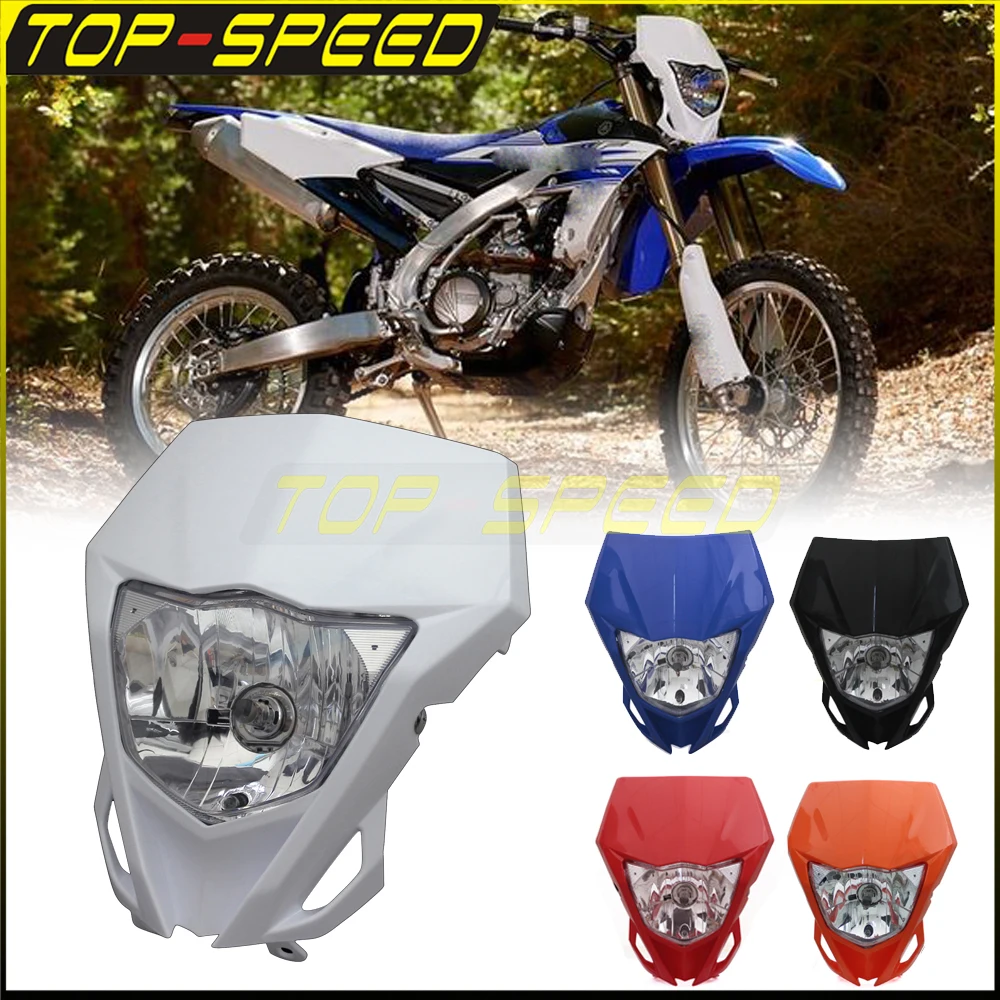 Carenado de iluminación para motocicleta Yamaha, luz delantera Universal para todoterreno, Supermoto, para Yamaha WR250R WR450R WR250F WR450F TW200 YZ85