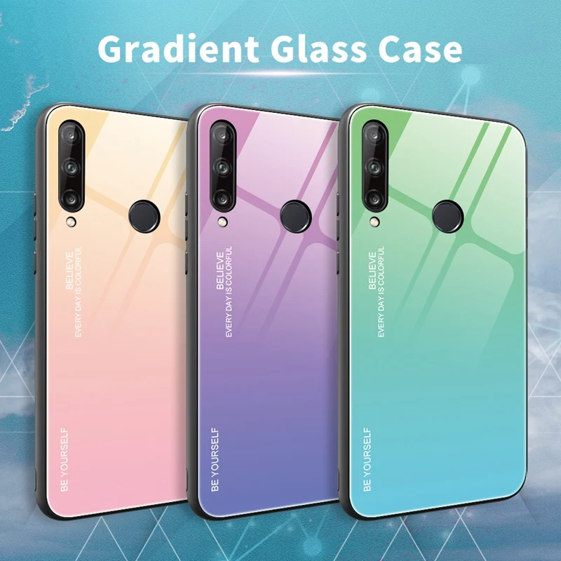 Tempered Glass Phone Case For Huawei Y8P Y7A Y5 Y9S Y9 Prime 2019 P Smart 2021 Nova 2i 3 3i 5T Honor 8X 8C 9A 9X Pro Cover Case