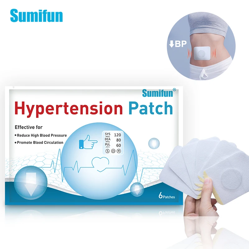 

Sumifun 6Pcs/Bag Hypertension Patch For Reduce Control High Blood Pressure Plaster Chinese Herbal Lower Blood Pressure