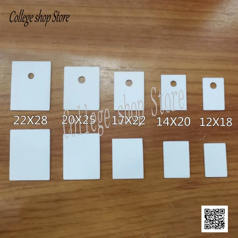 TO-220/247/264 Alumina Ceramic Sheet Thermal Conductive Insulation Sheet Transistor High-power Heat Sink Can Be Customized